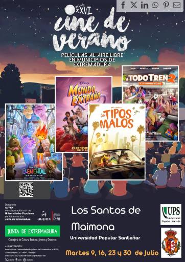 El Cine de Verano vuelve a recorrer la localidad los martes de julio