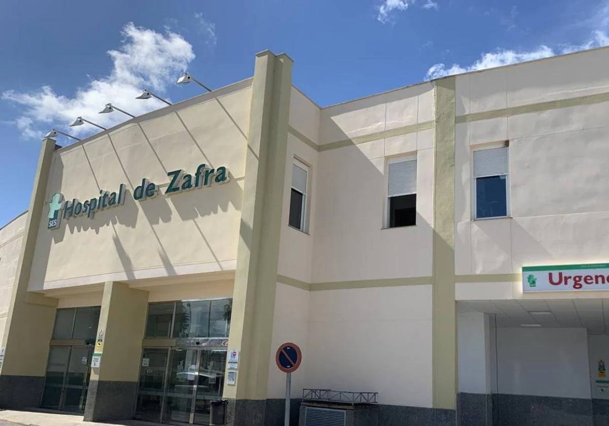 Entrada de urgencias al Hospital de Zafra