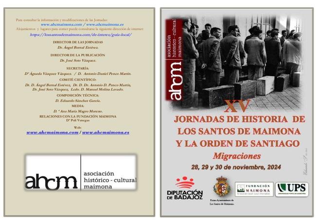 Portada y contraportada del díptico