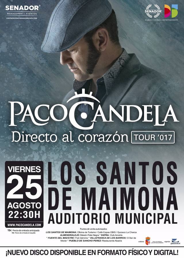 María Toledo y Paco Candela actuarán este verano en el auditorio municipal