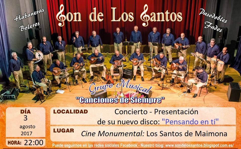 Cartel anunciador del concierto de Son de Los Santos 