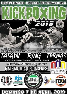 Malpartida de Cáceres acogerá el Campeonato Oficial de Extremadura de Kickboxing