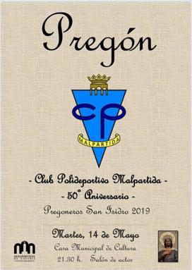 Esta noche tendrá lugar el acto del pregón de las fiestas de San Isidro Labrador