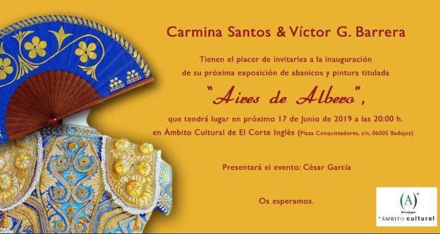 Carmina Santos y Víctor González exponen 'Aires de Albero' en Badajoz