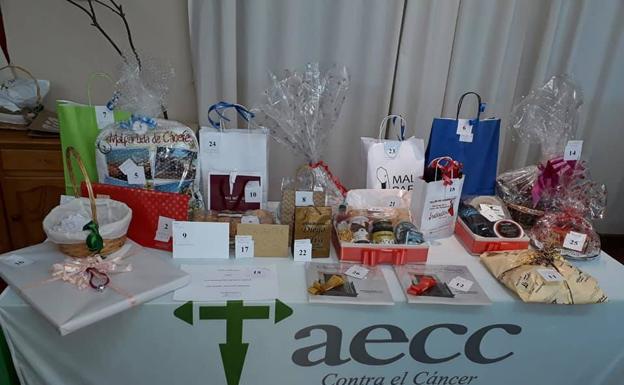 Regalos sorteados durante la cena. 