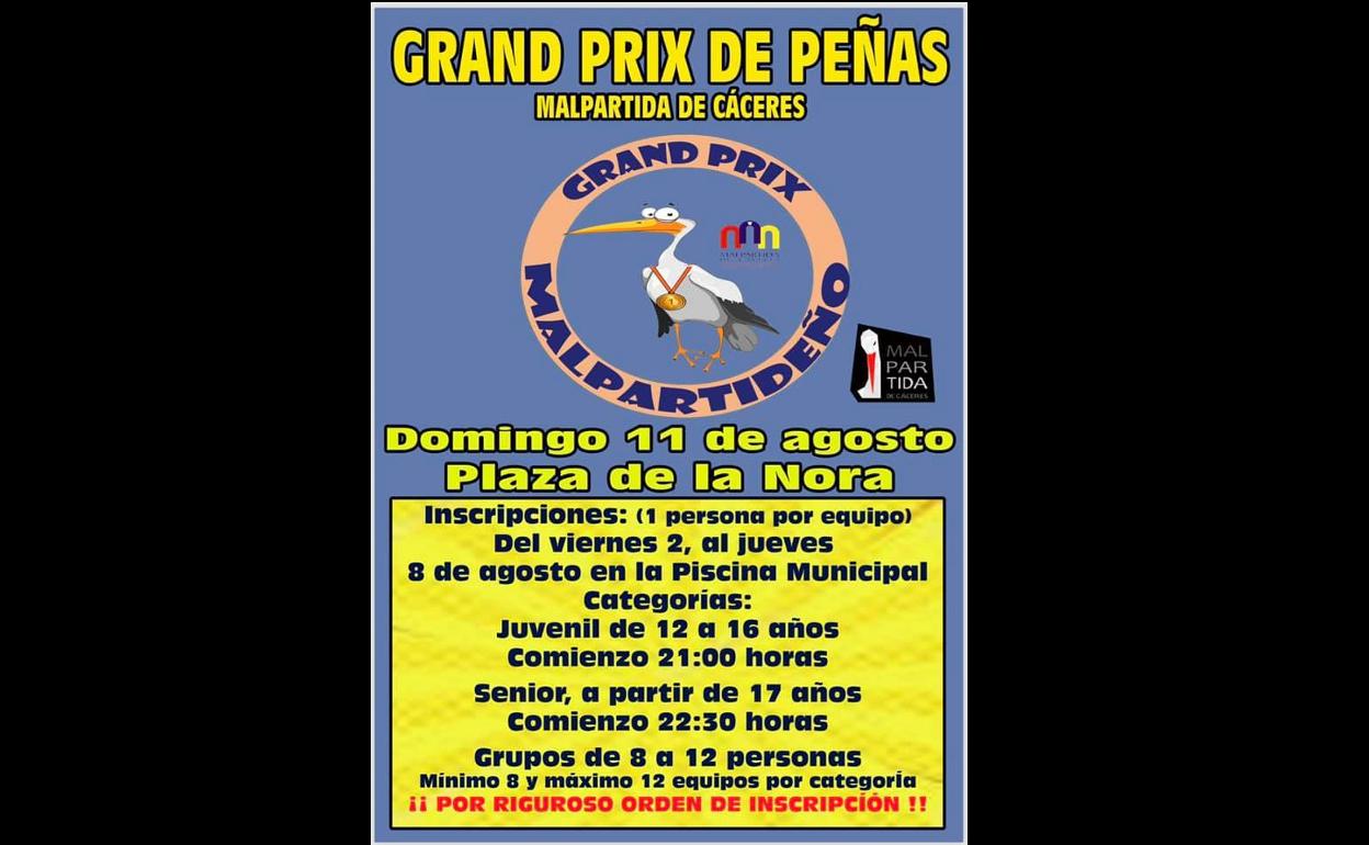 Abiertas las inscripciones para el Gran Prix de las Peñas
