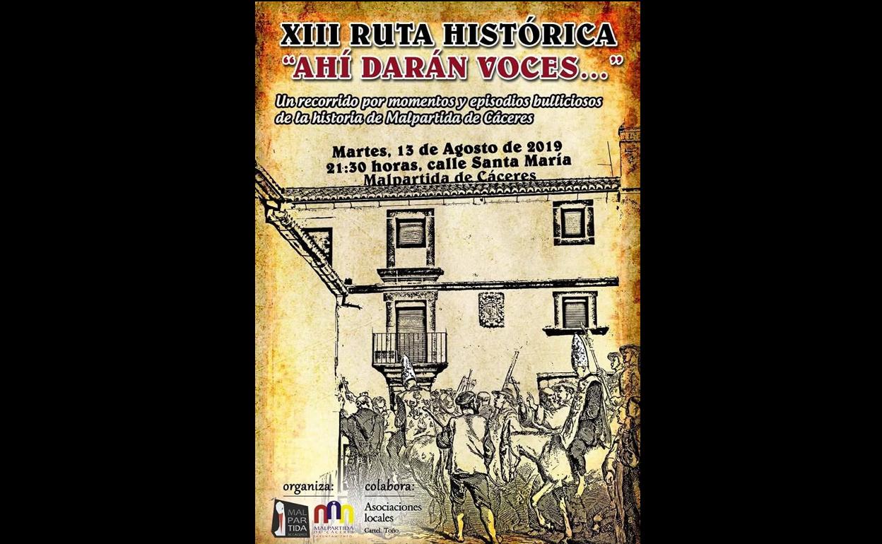 Esta noche se celebrará la XIII Ruta Histórica de Malpartida de Cáceres