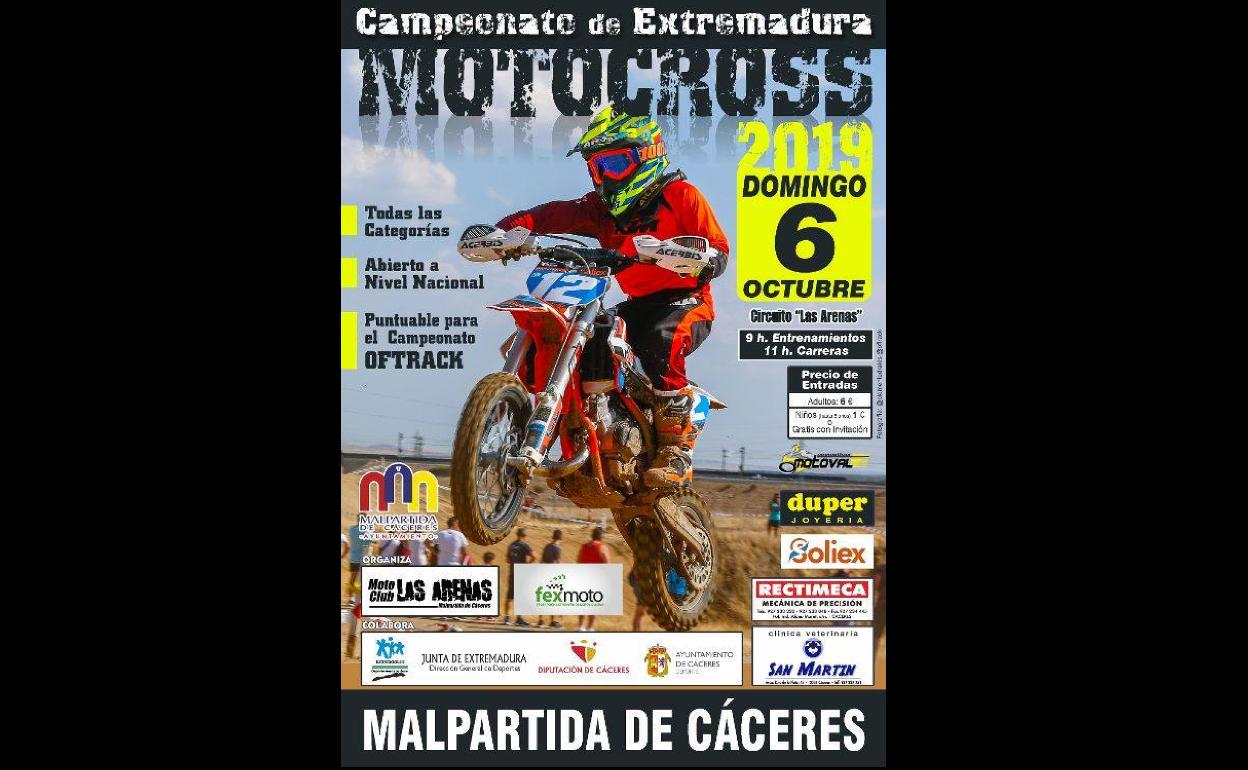 El Circuito Las Arenas acoge la primera prueba puntuable del Campeonato de Extremadura de Motocross el próximo domingo