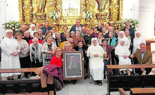 Visita de mayores al santuario de la Virgen de la Montaña. 