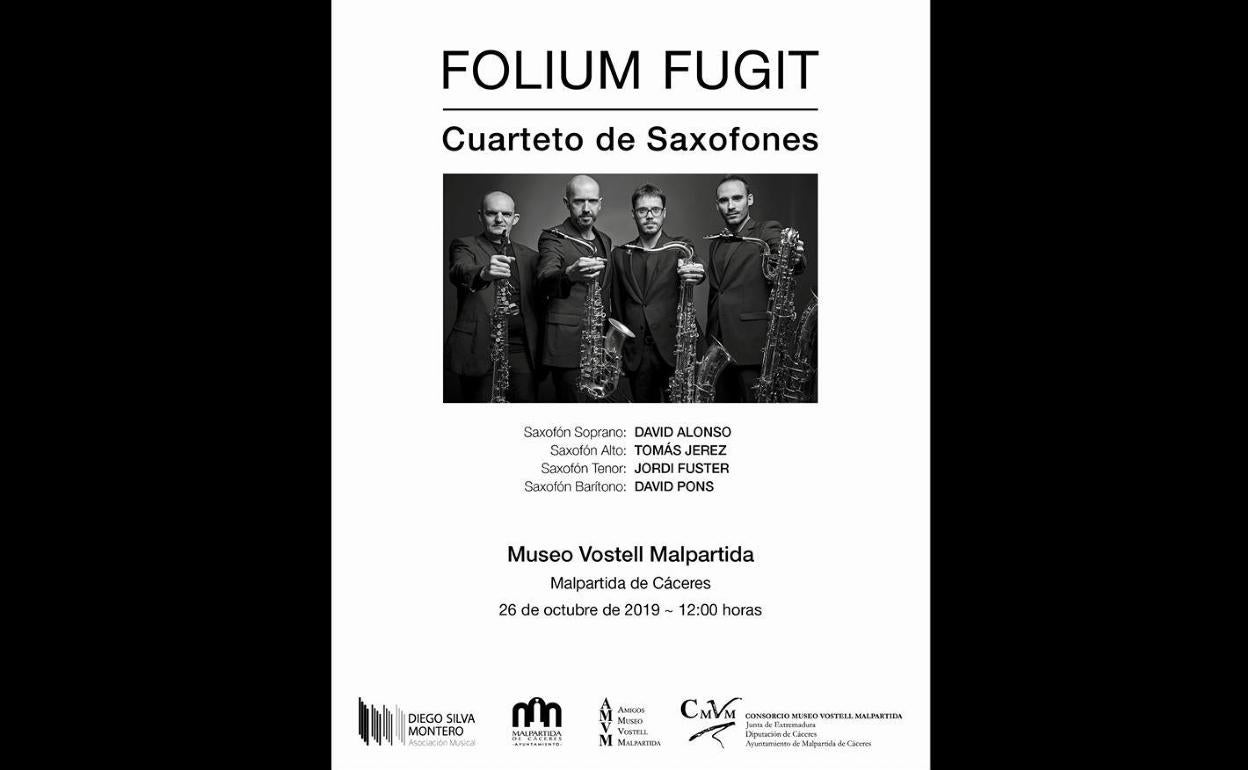 El Museo Vostell, de Malpartida de Cáceres, acoge el concierto del cuarteto de saxofones Folium Fugit