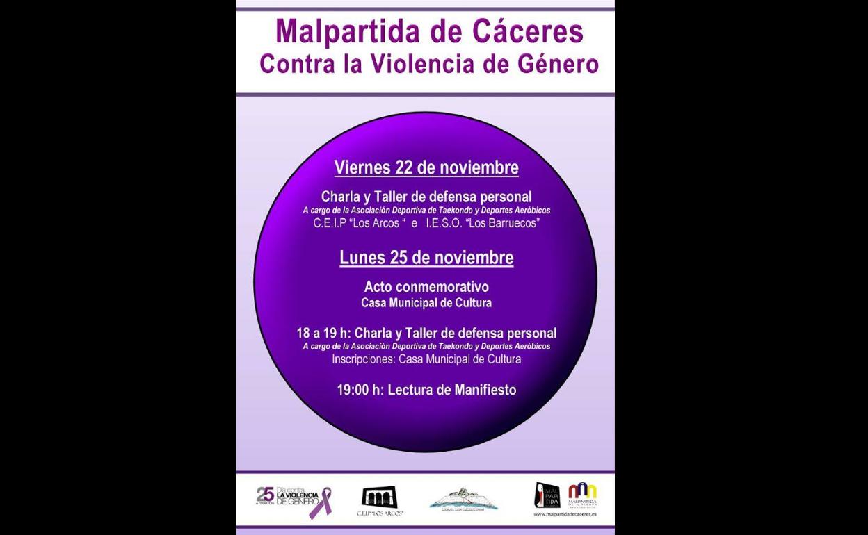 Malpartida de Cáceres organiza varios actos para conmemorar el Día Contra la Violencia de Género