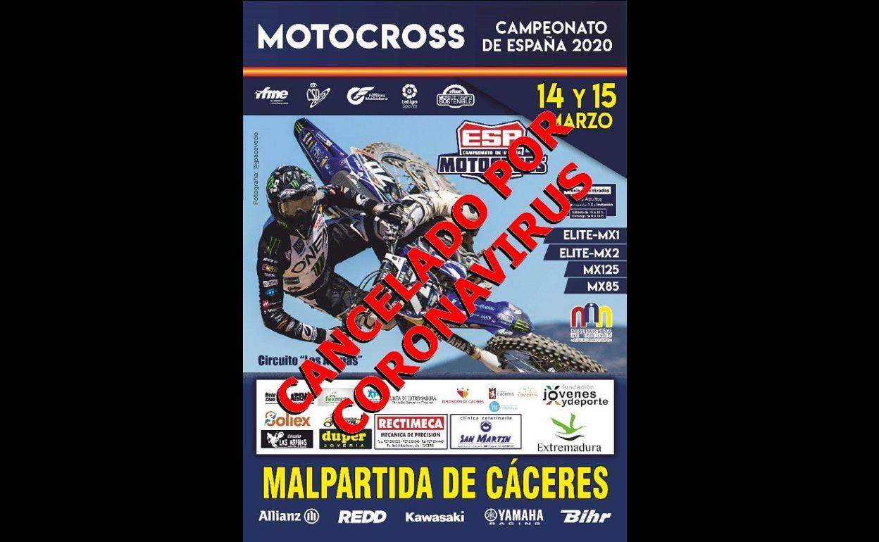 Suspendido el Campeonato de España de Motocross