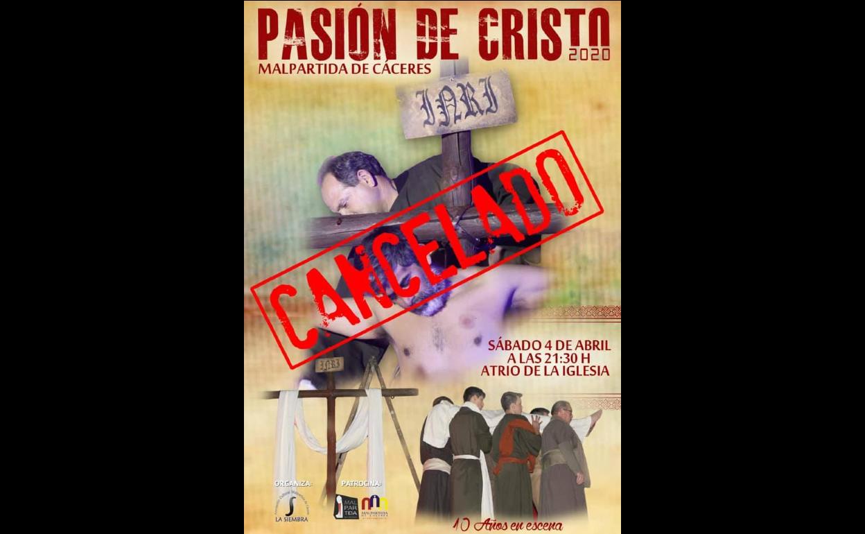 Suspendida la representación teatral de La Pasión de Cristo