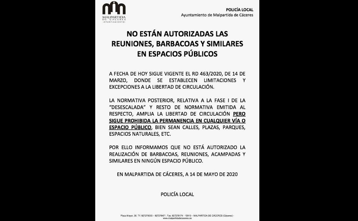 La Policía Local recuerda las normas de circulación para evitar barbacoas y acampadas en San Isidro