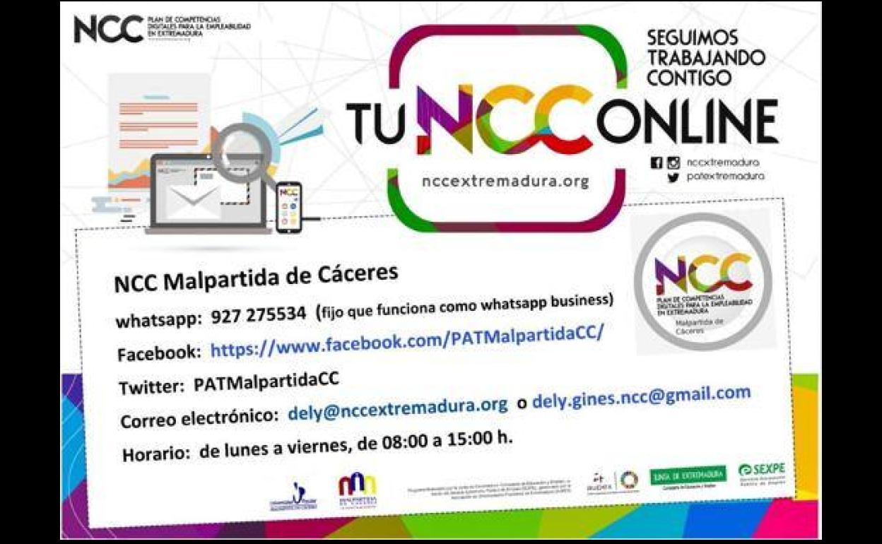 El Centro de Competencias Digitales de Malpartida de Cáceres sigue dando servicio a desempleados, trabajadores y empresarios