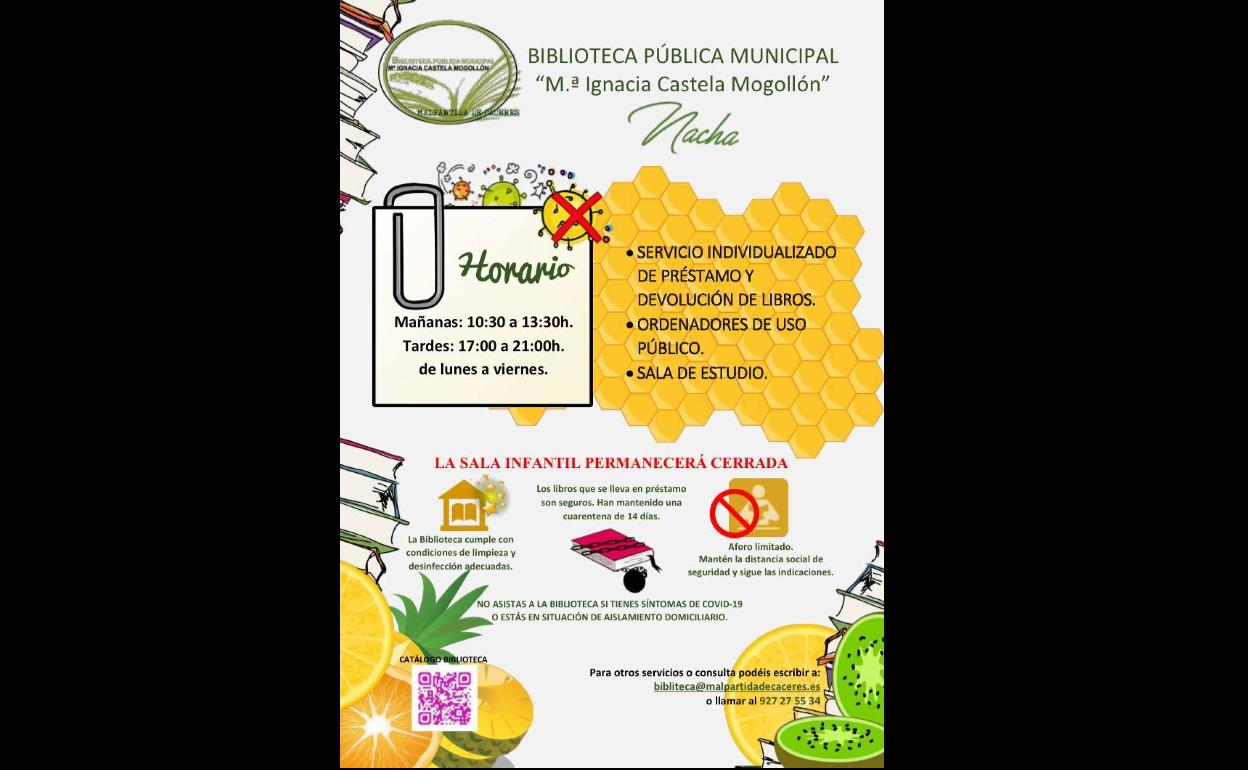 La sala de estudios de la Biblioteca malpartideña abre con aforo reducido a 6 puestos