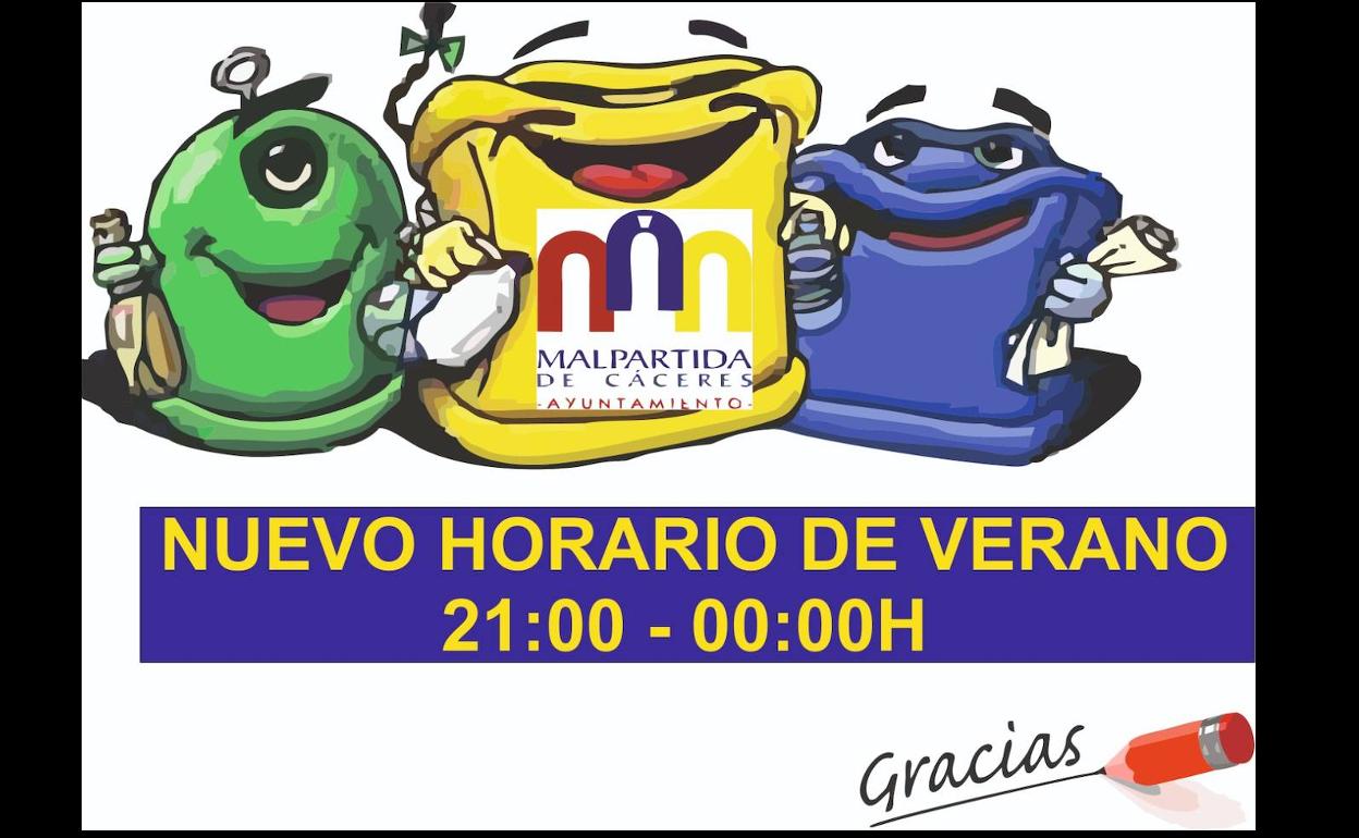 Comienza el horario de verano para tirar la basura, de 21.00 a 00.00 horas