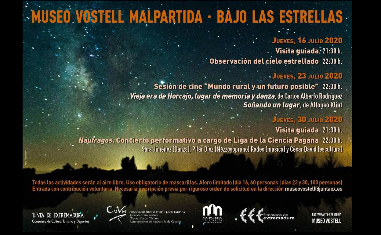Esta noche comienza el programa de actividades 'Bajo las estrellas' en el Museo Vostell Malpartida