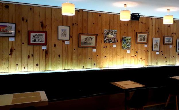 Imagen principal - Víctor González inaugura la exposición &#039;Pinturas en el confinamiento&#039;