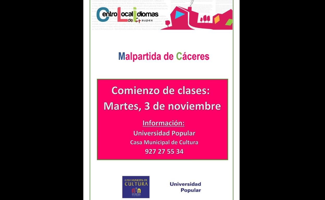 El martes comenzaron las clases del Centro Local de Idiomas y los cursos de la Casa Municipal de Cultura