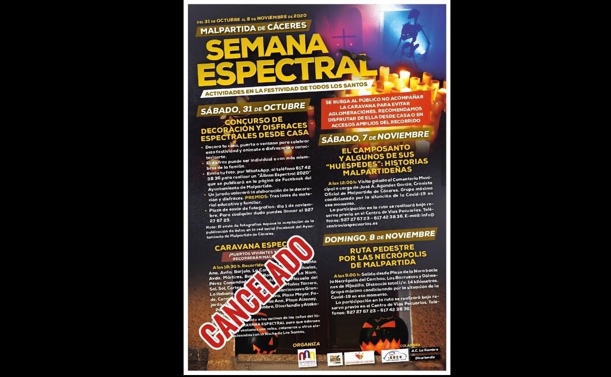 Suspendida la ruta pedestre por las necrópolis de Malpartida