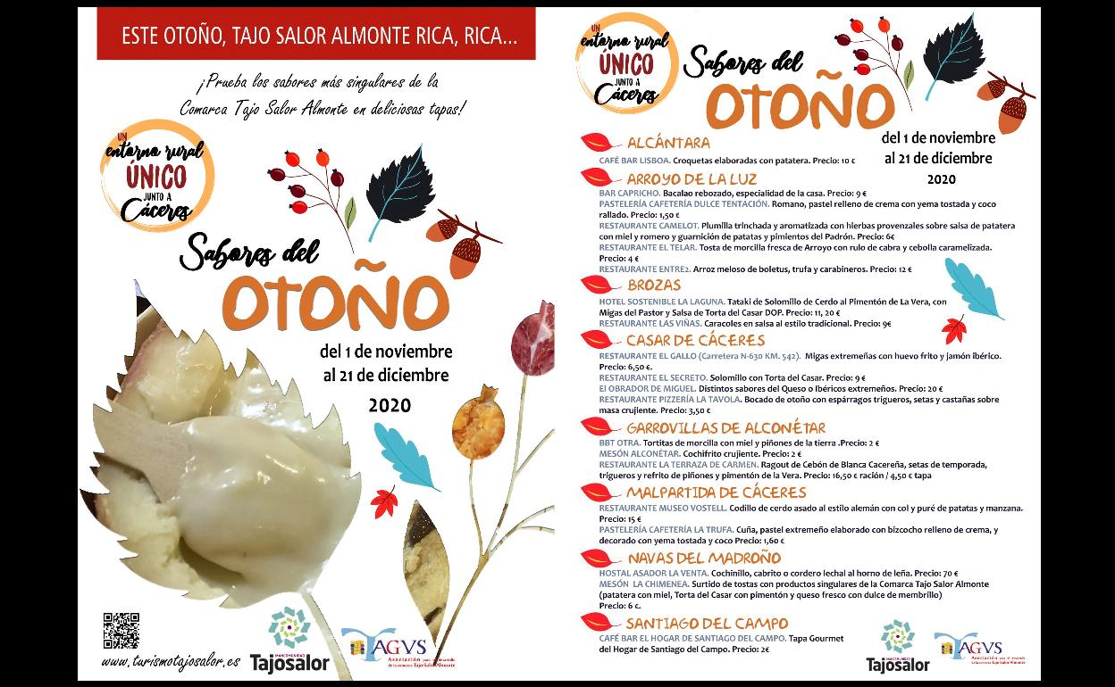 2 establecimientos de Malpartida de Cáceres ofrecen los 'Sabores del Otoño'