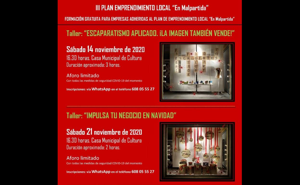 'Impulsa tu negocio en Navidad', segundo taller del III Plan de Emprendimiento Local 'En Malpartida'