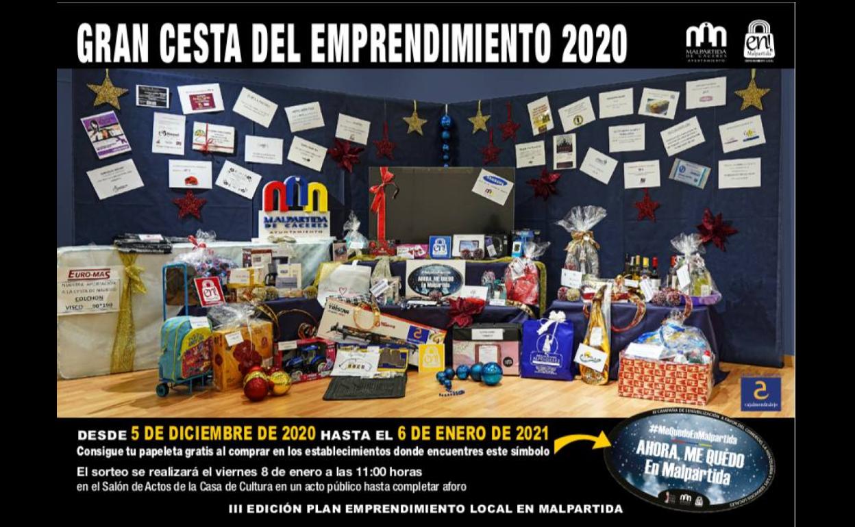 Una cesta navideña valorada en 2.500 euros