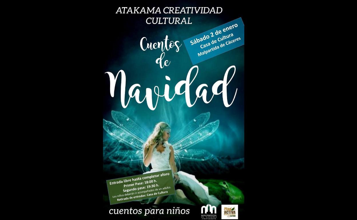 Atakama Creatividad Cultural lleva a Malpartida de Cáceres Cuentos de Navidad para niños