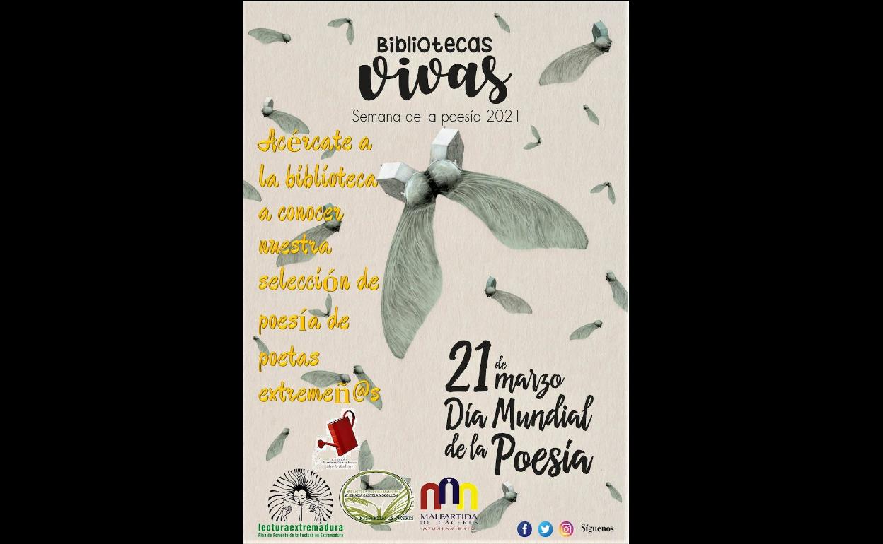 La biblioteca malpartideña invita a conocer su selección de poetas extremeños durante la Semana de la Poesía