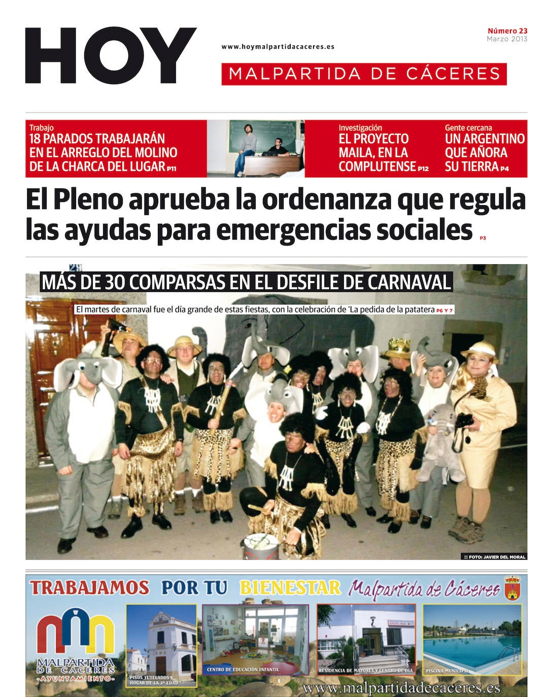 Fotos: Malpartida, portada a portada