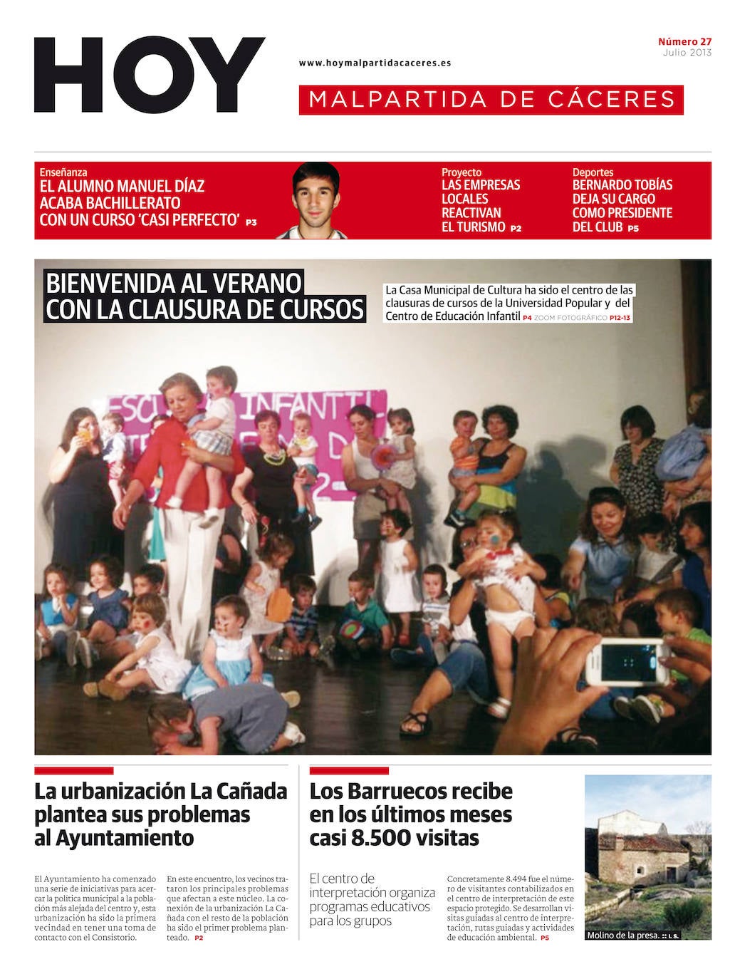 Fotos: Malpartida, portada a portada
