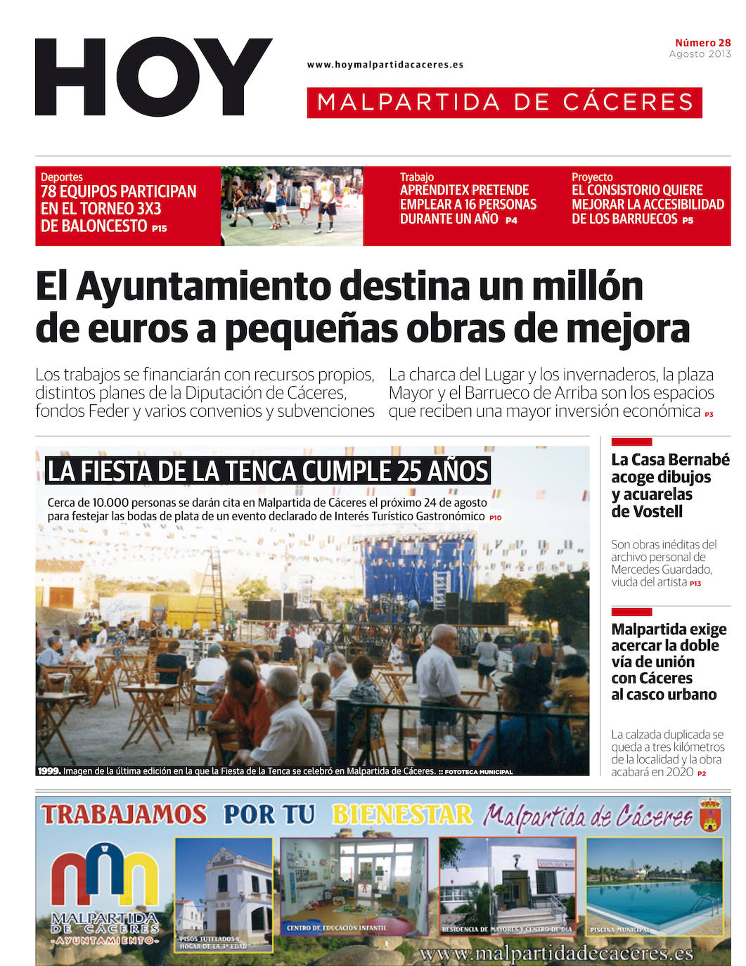 Fotos: Malpartida, portada a portada