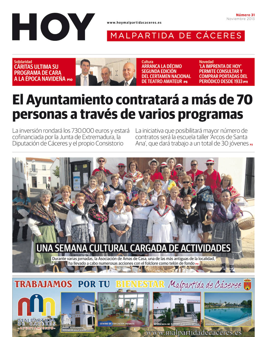 Fotos: Malpartida, portada a portada