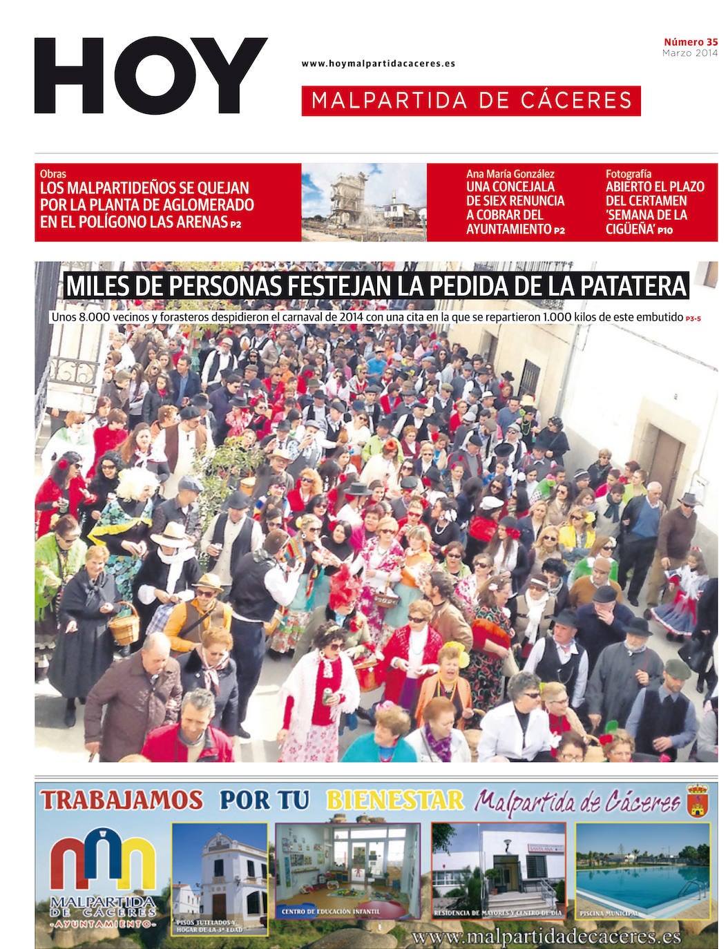 Fotos: Malpartida, portada a portada