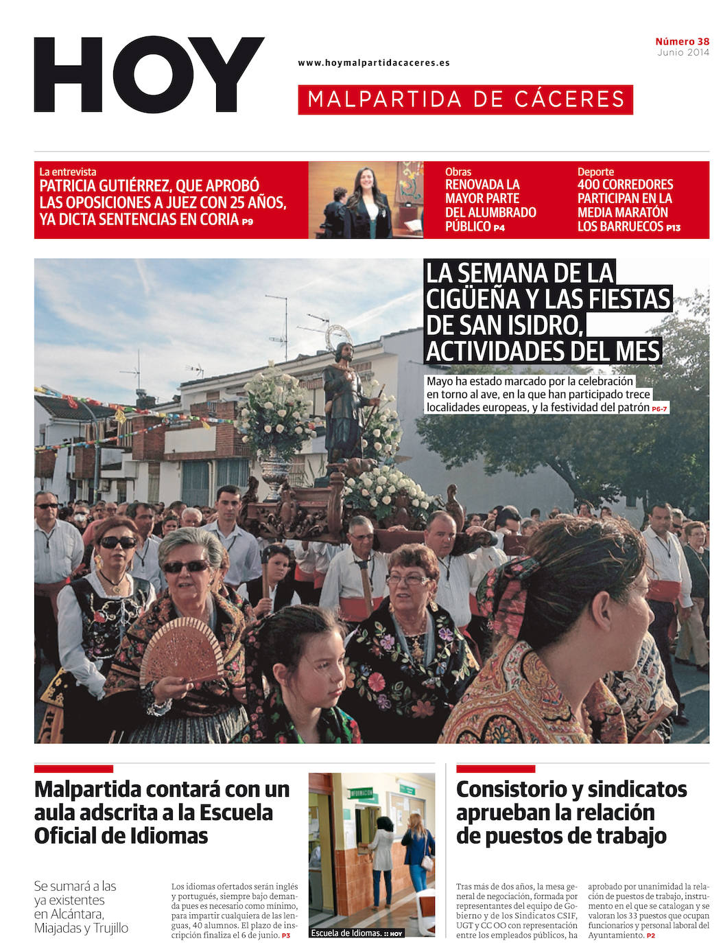 Fotos: Malpartida, portada a portada