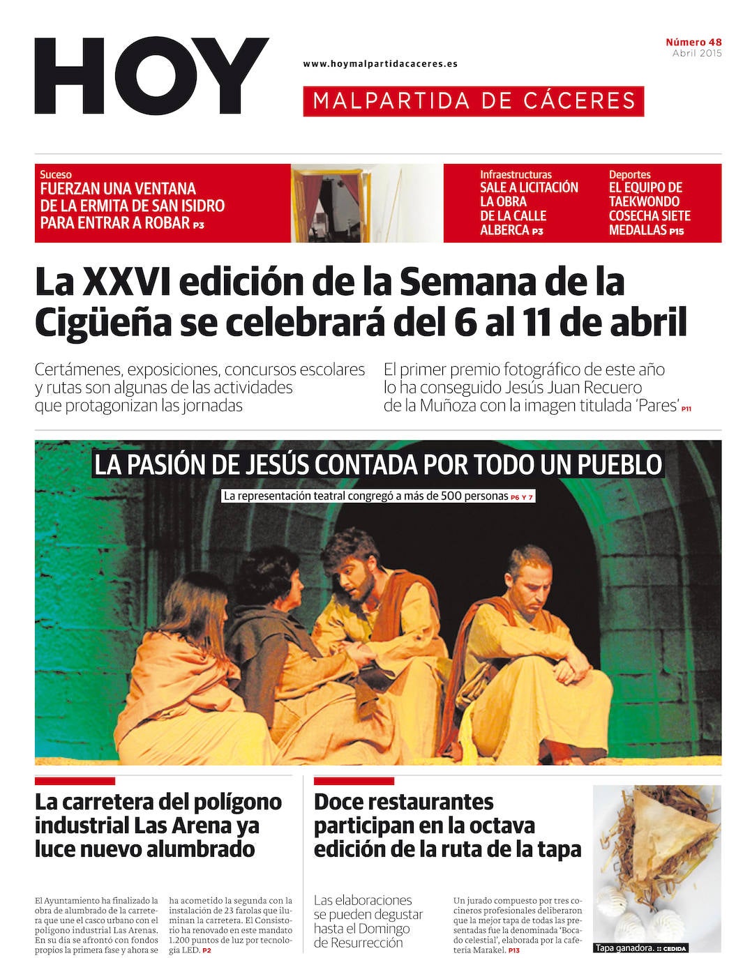 Fotos: Malpartida, portada a portada