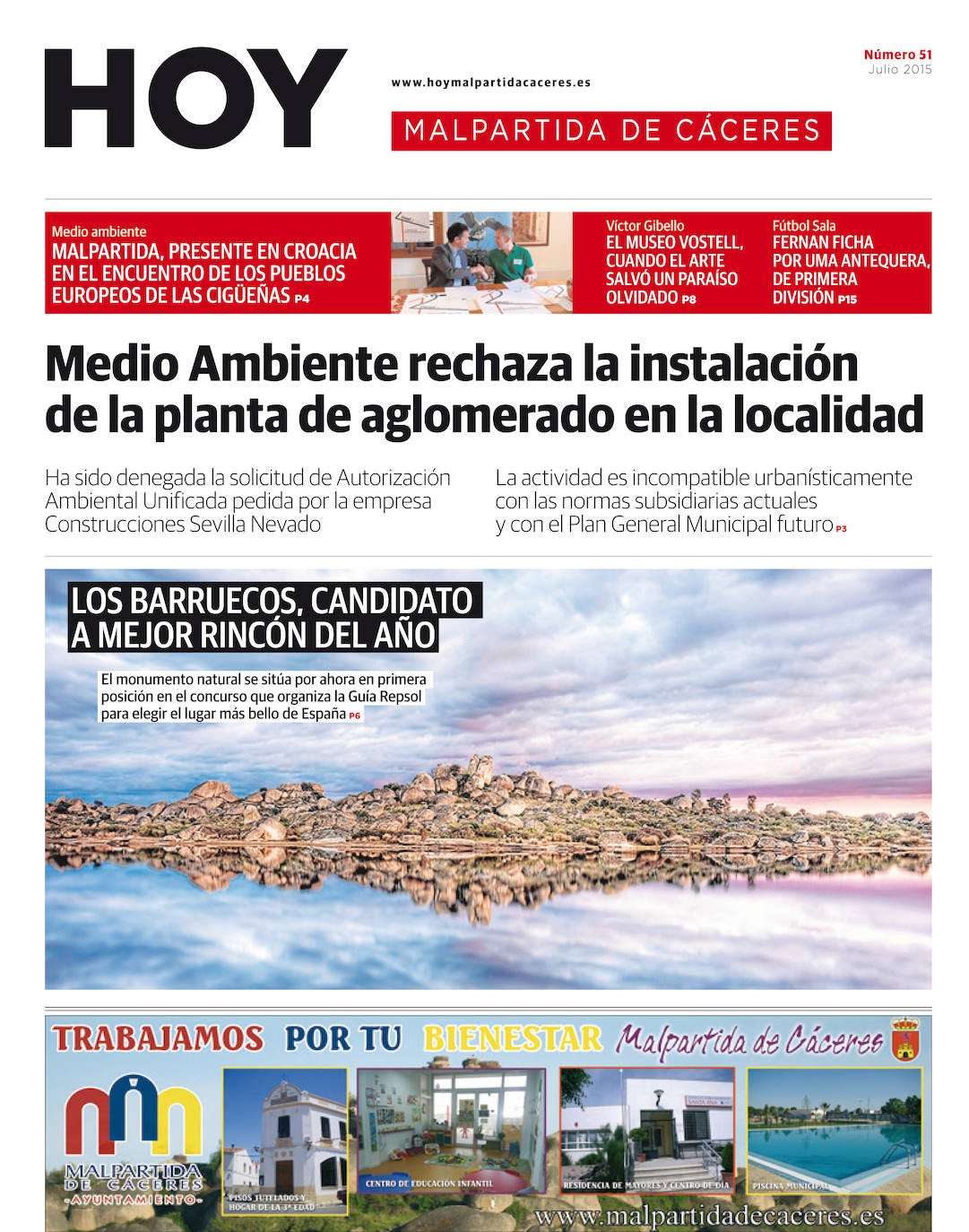 Fotos: Malpartida, portada a portada
