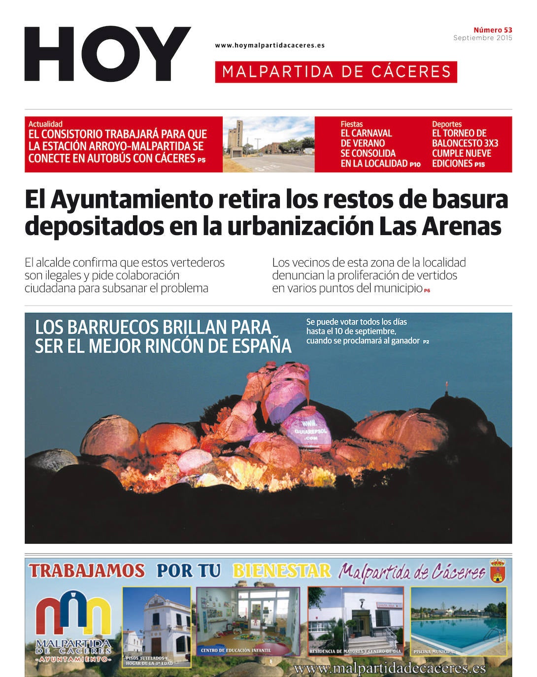 Fotos: Malpartida, portada a portada