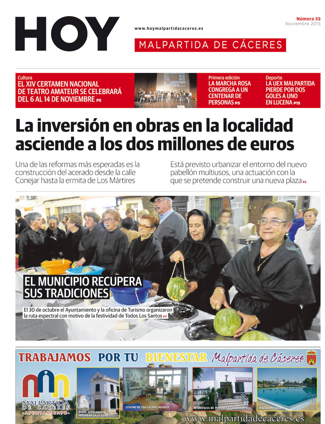 Fotos: Malpartida, portada a portada