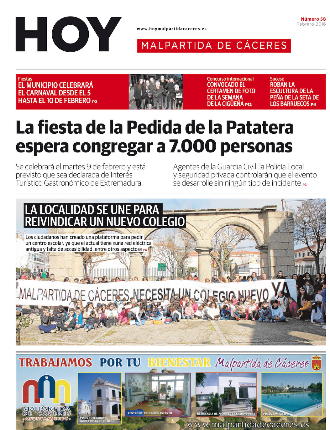 Fotos: Malpartida, portada a portada