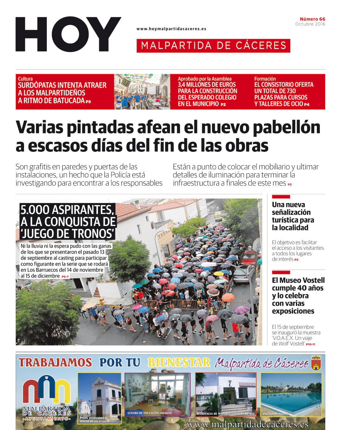 Fotos: Malpartida, portada a portada