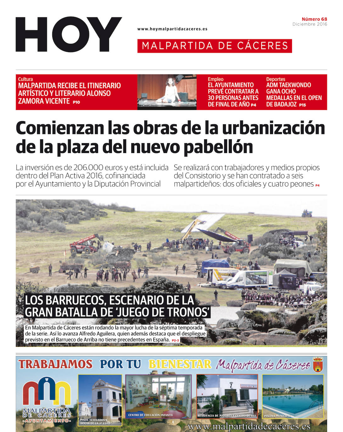 Fotos: Malpartida, portada a portada