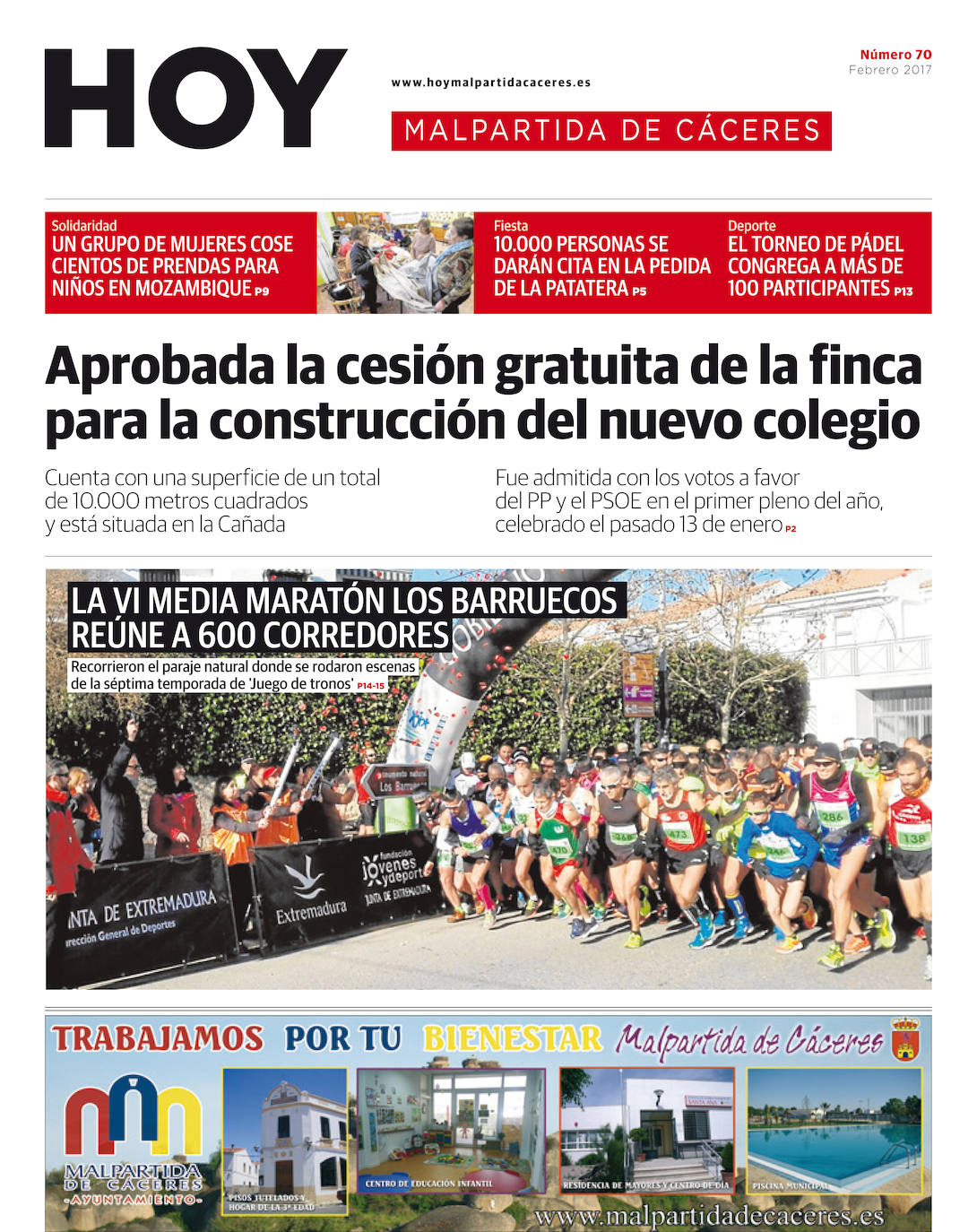 Fotos: Malpartida, portada a portada