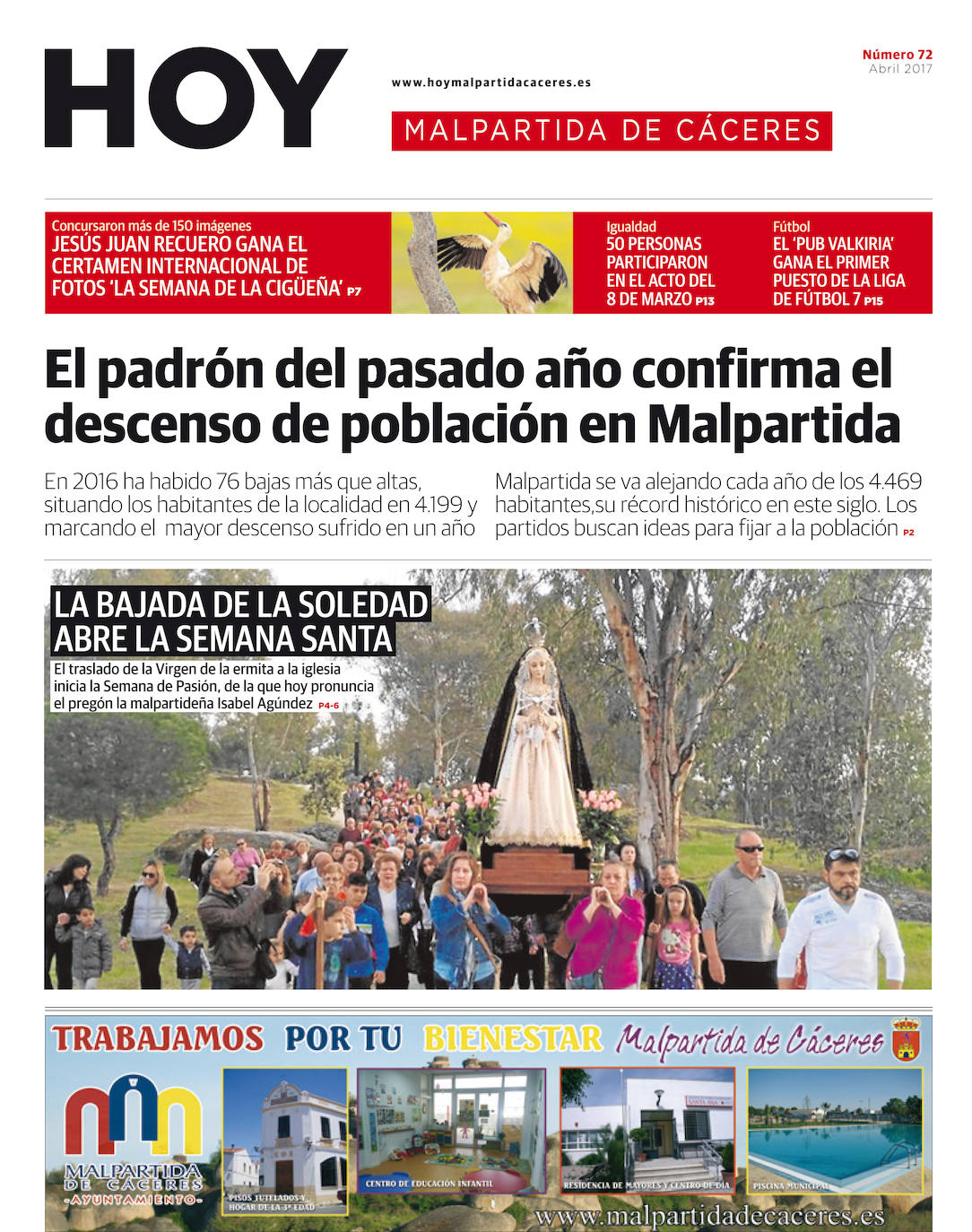 Fotos: Malpartida, portada a portada