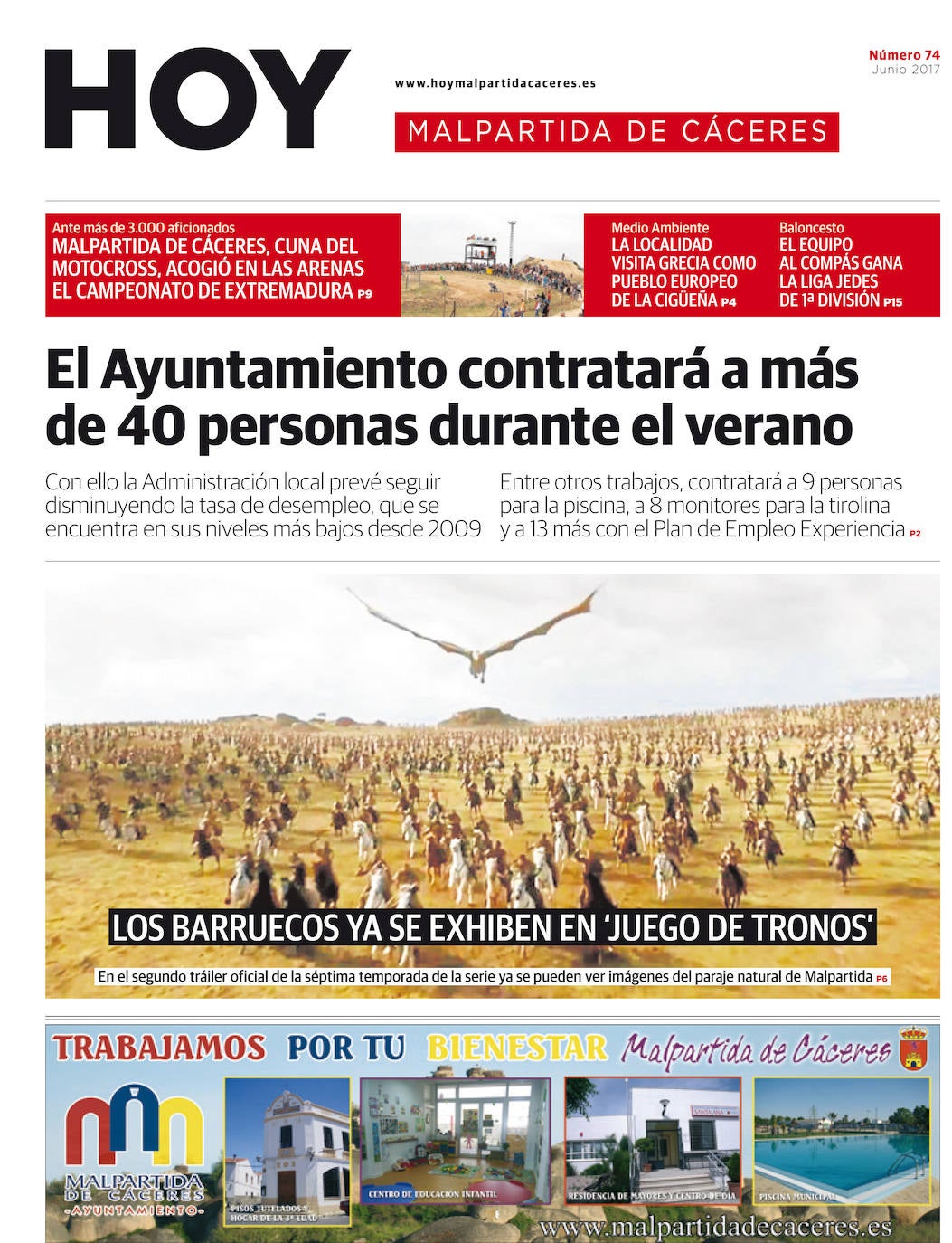 Fotos: Malpartida, portada a portada