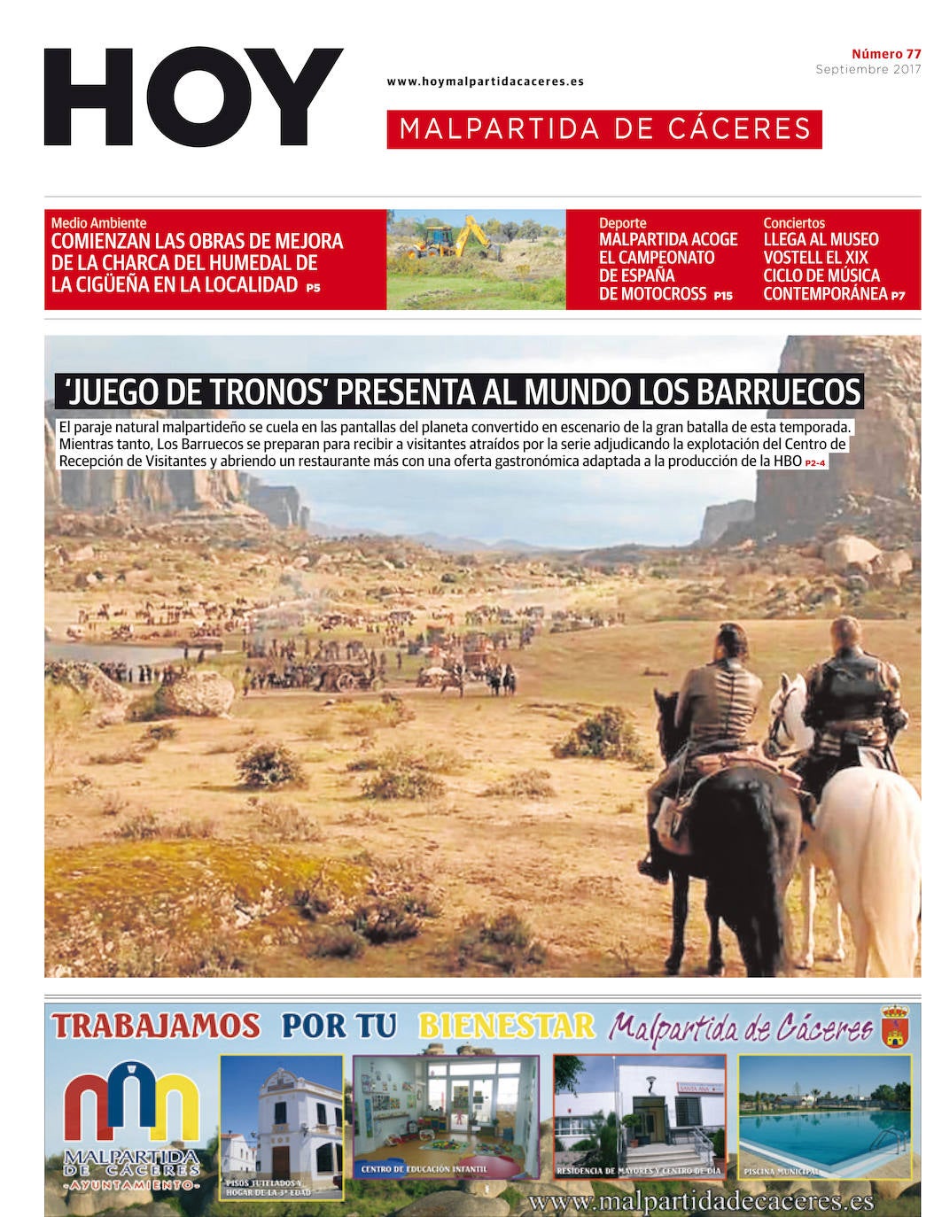 Fotos: Malpartida, portada a portada