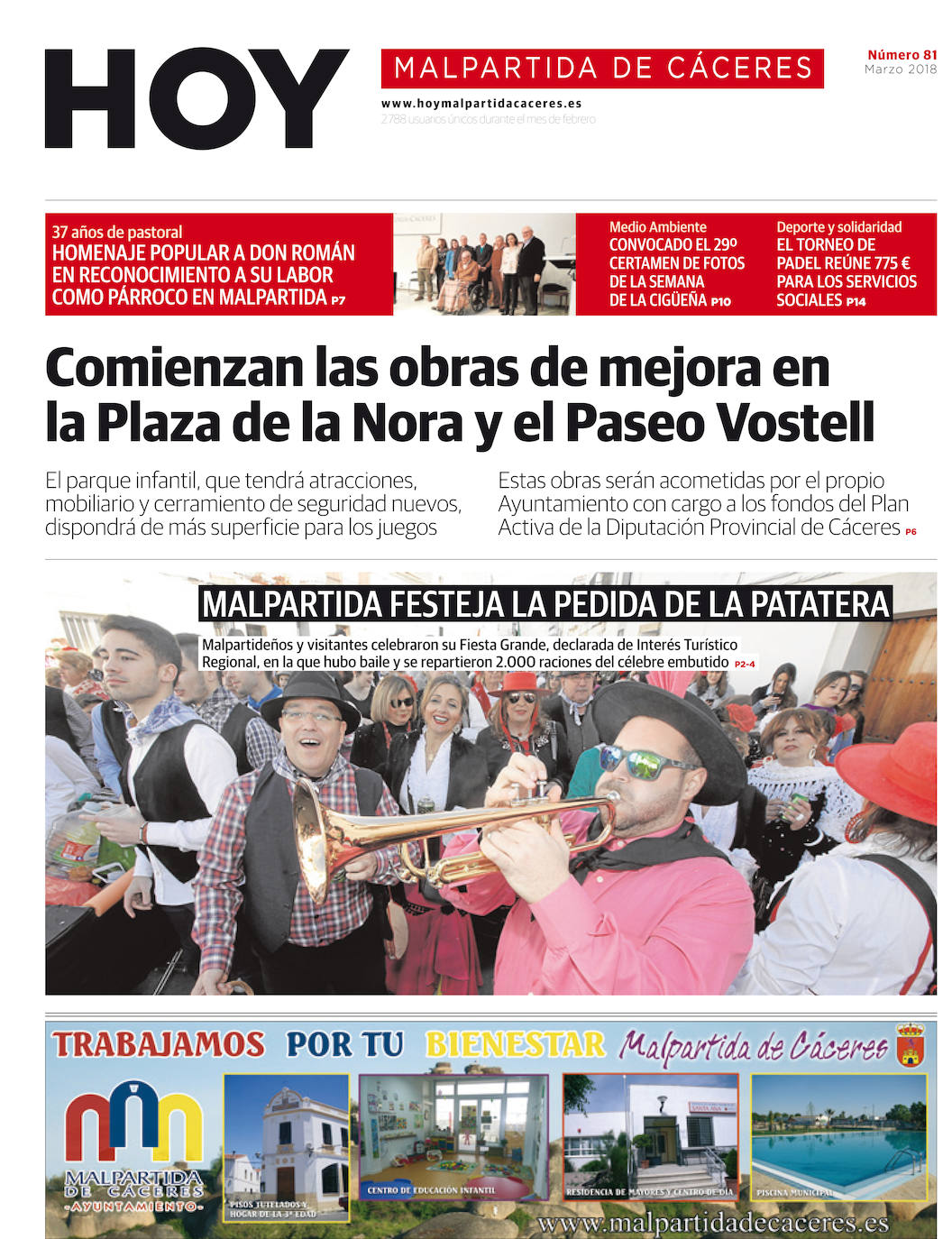 Fotos: Malpartida, portada a portada