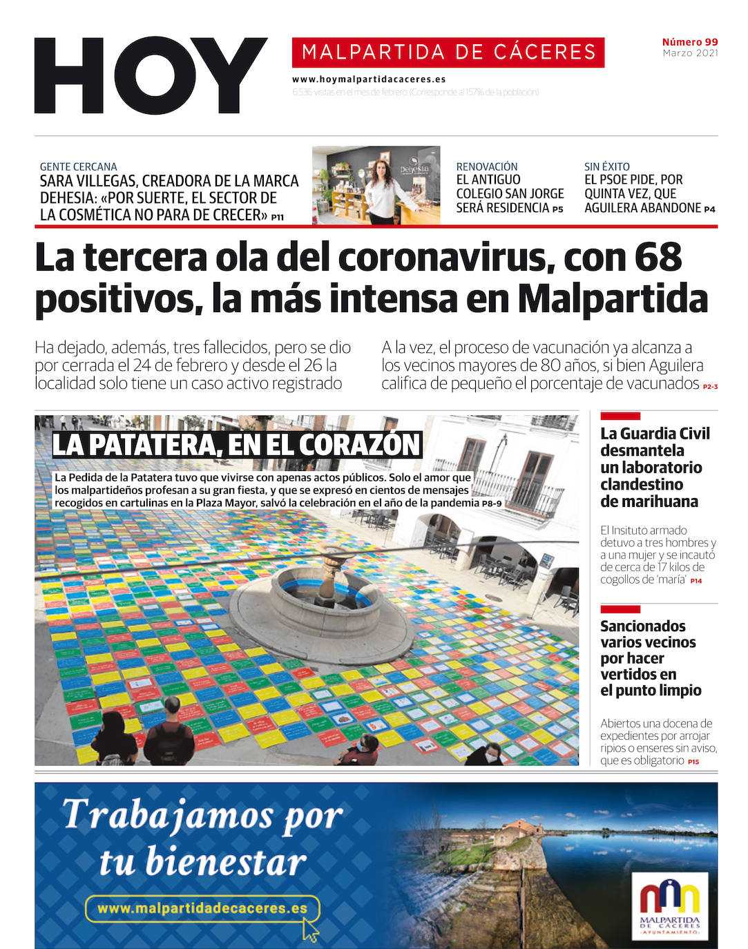 Fotos: Malpartida, portada a portada
