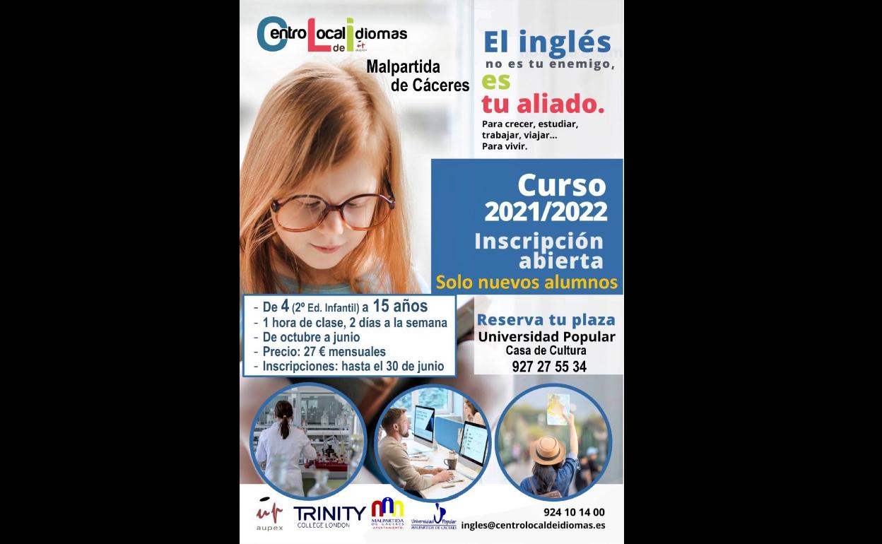 Abierto el plazo de inscripciones en el Centro Local de Idiomas